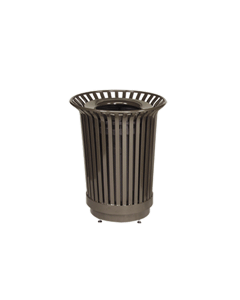 Rubbermaid MI24 Americana Series Waste Receptacle - 24 Gallon Capacity - 25" Dia. x 31" H - Disposal Opening is 11" Dia.