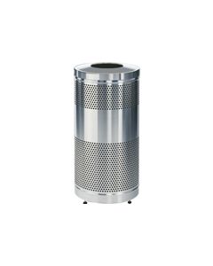 Rubbermaid / United Receptacle Howard Classic S3SST-SS Stainless Steel Perforated Steel Waste Receptacle - 25 gallon capacity - 18" Dia. x 35.5" H