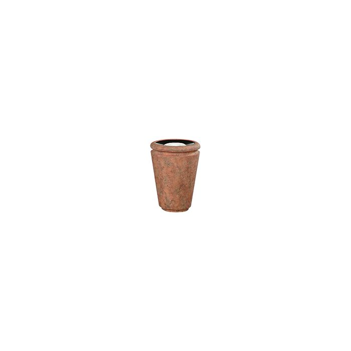 Rubbermaid / United Receptacle FG993047 Milan Collection Tuscan Fiberglass Sand-Top Ash Urn - 18" Dia. x 24" H - Weathered Terra-Cotta in color