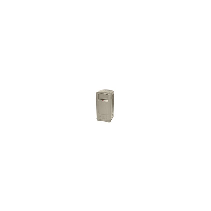 Rubbermaid FG9P9000BEIG Plaza Jr. Container - 35 Gallon Capacity - 21.44" L x 20.31" W x 41.06" H - Beige in Color