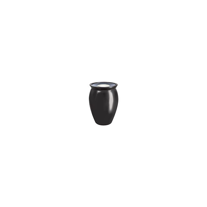 Rubbermaid / United Receptacle FGFGK1924SUBK Milan Collection Pescara Fiberglass Sand-Top Ash Urn - 18 1/2" Dia. x 24" H - Black in color