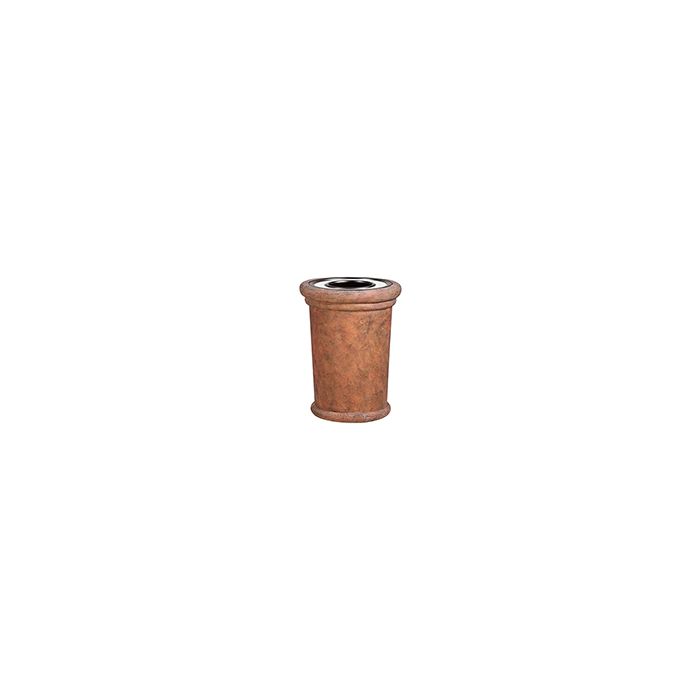 Rubbermaid / United Receptacle FGFGK2836SUTPLWTR Milan Collection Portofino Fiberglass Ash/Trash Receptacle - 37 Gallon Capacity - 27 1/2" Dia. x 36 1/4" H - Weathered Terra-Cotta in color